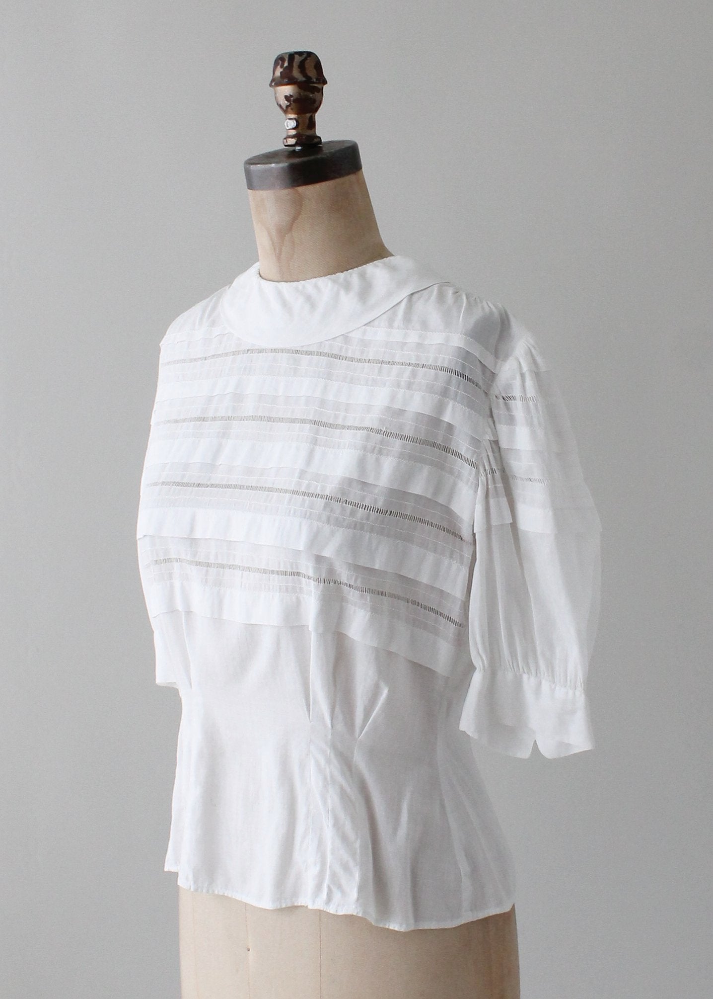 Vintage 1940s White Cotton Blouse