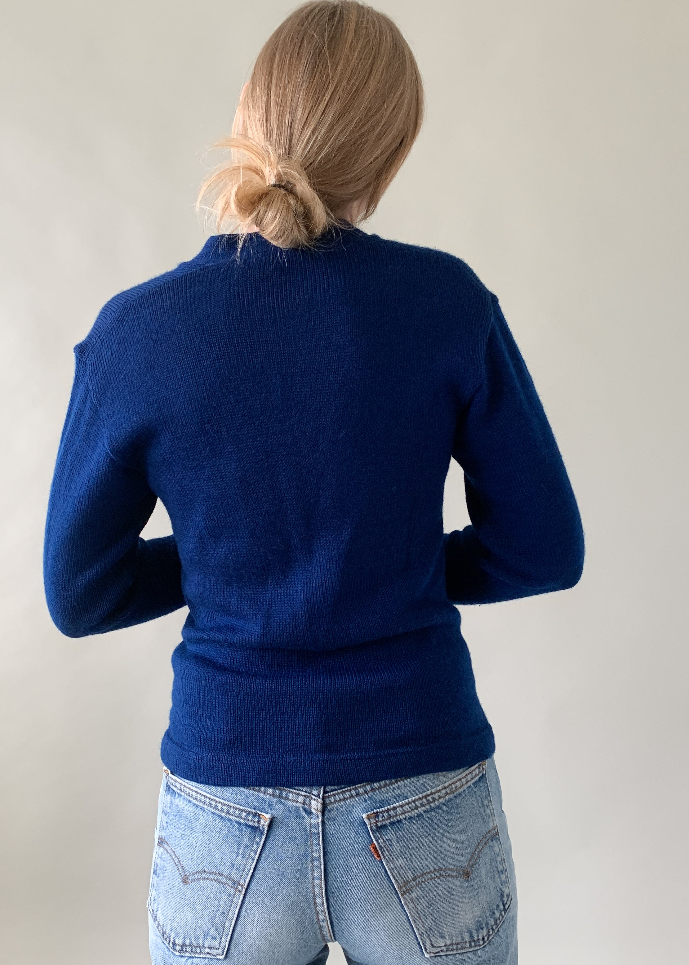 Vintage 1940s Blue Cardigan