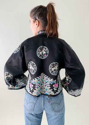 Vintage 1930s Chinese Embroidered Silk Jacket