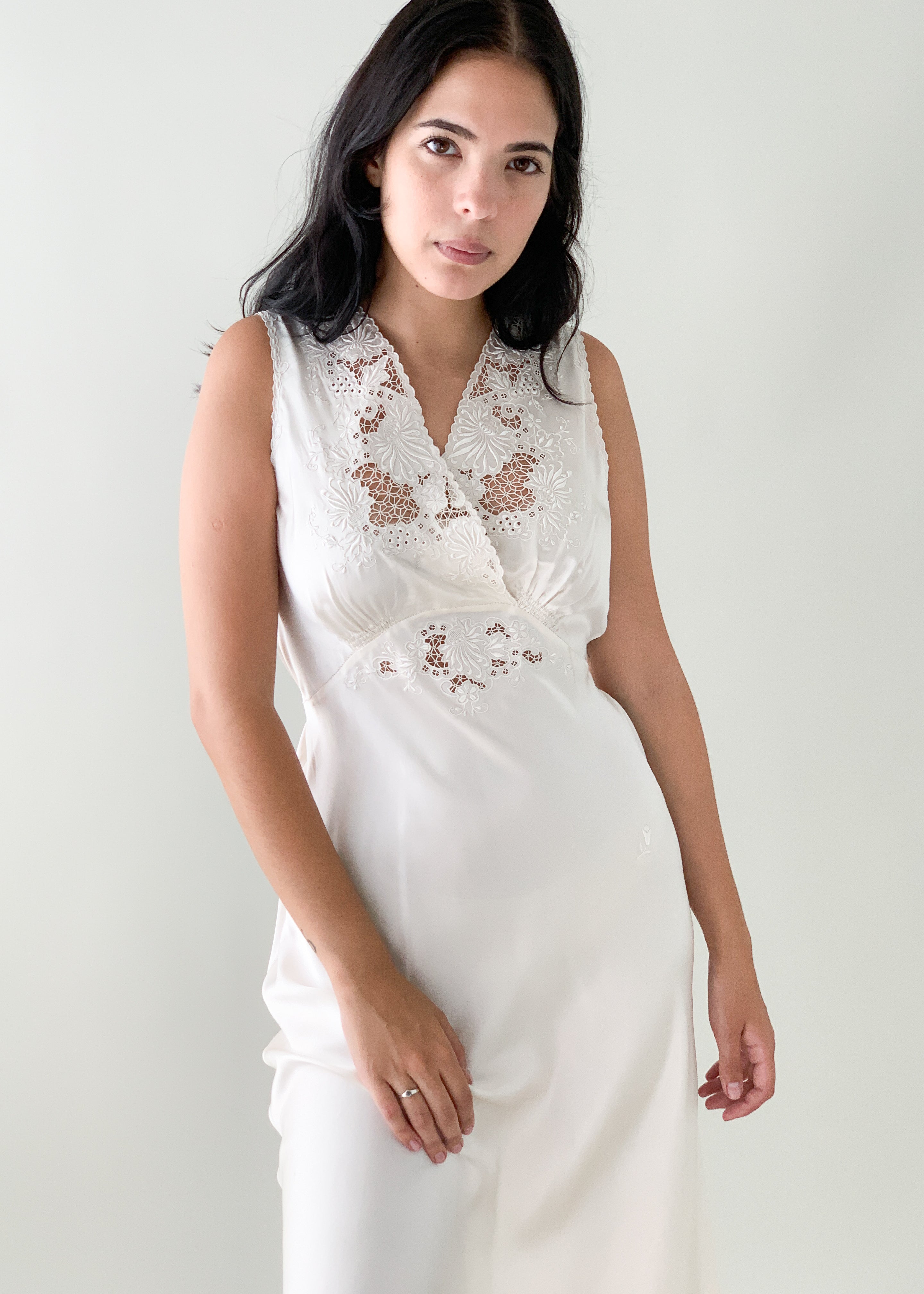 Vintage 1940s Satin Slip Dress