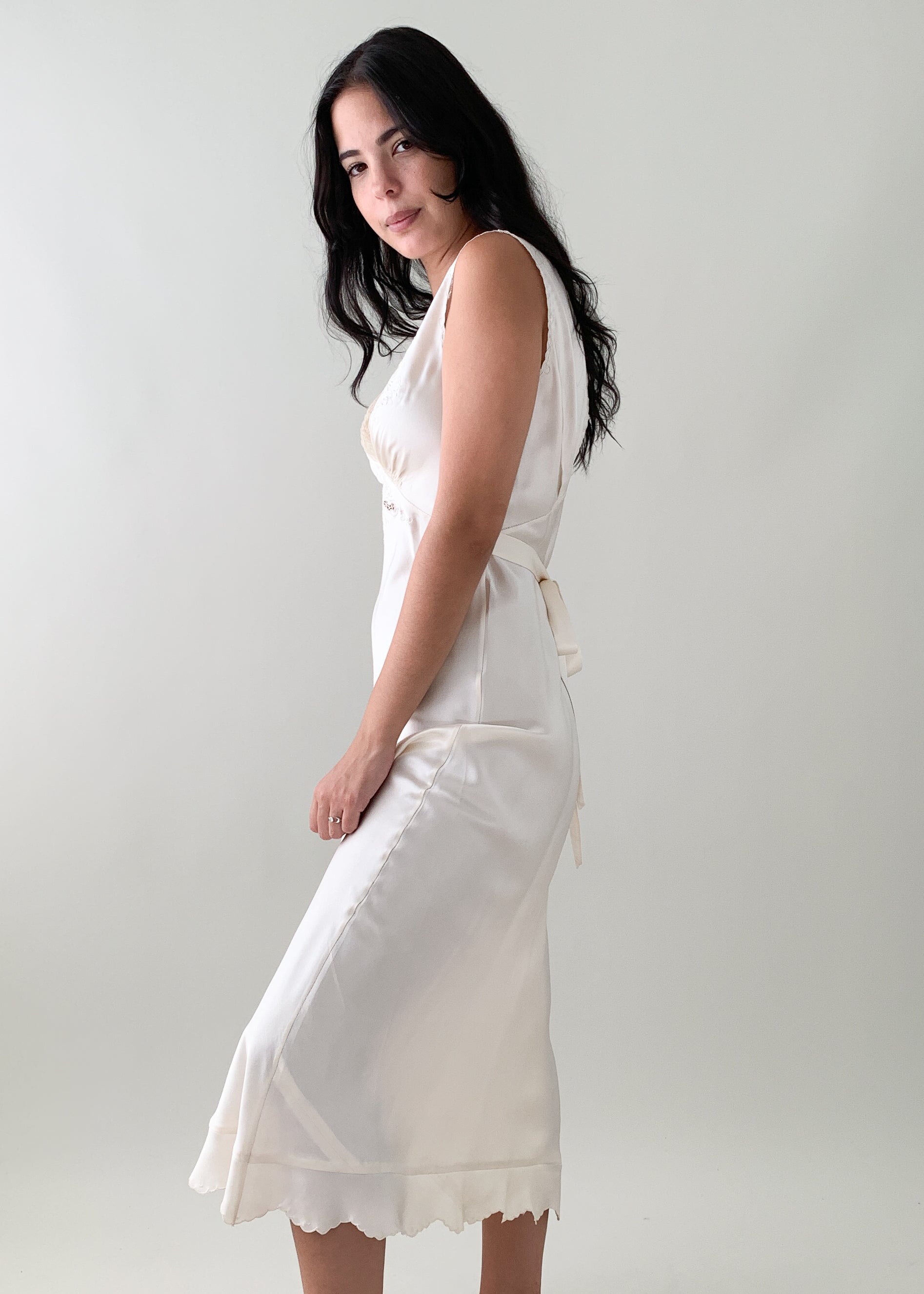 Vintage 1940s Satin Slip Dress