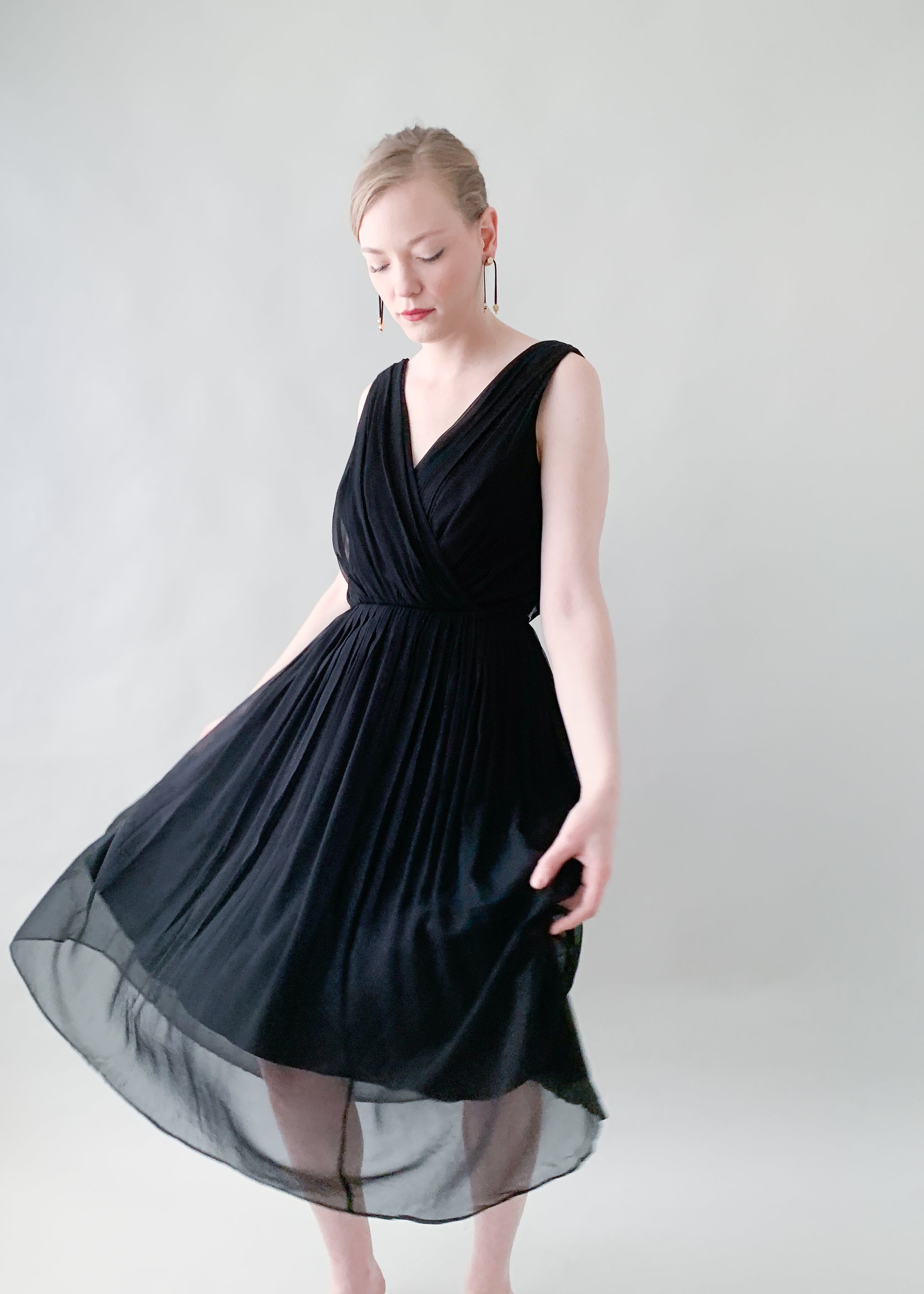 Vintage 1950s Gigi Young Black Chiffon Dress - Raleigh Vintage Vintage 1950s Gigi Young Black Chiffon Dress - Raleigh Vintage