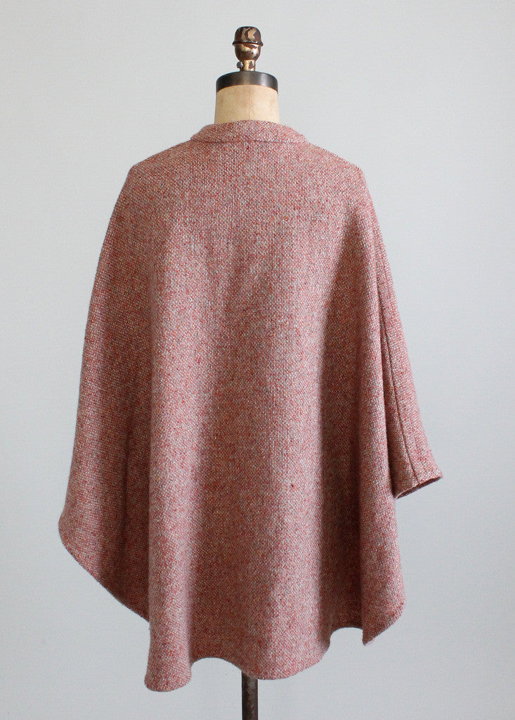Vintage Early 1960s Anglo Fabrics Tweed Cape