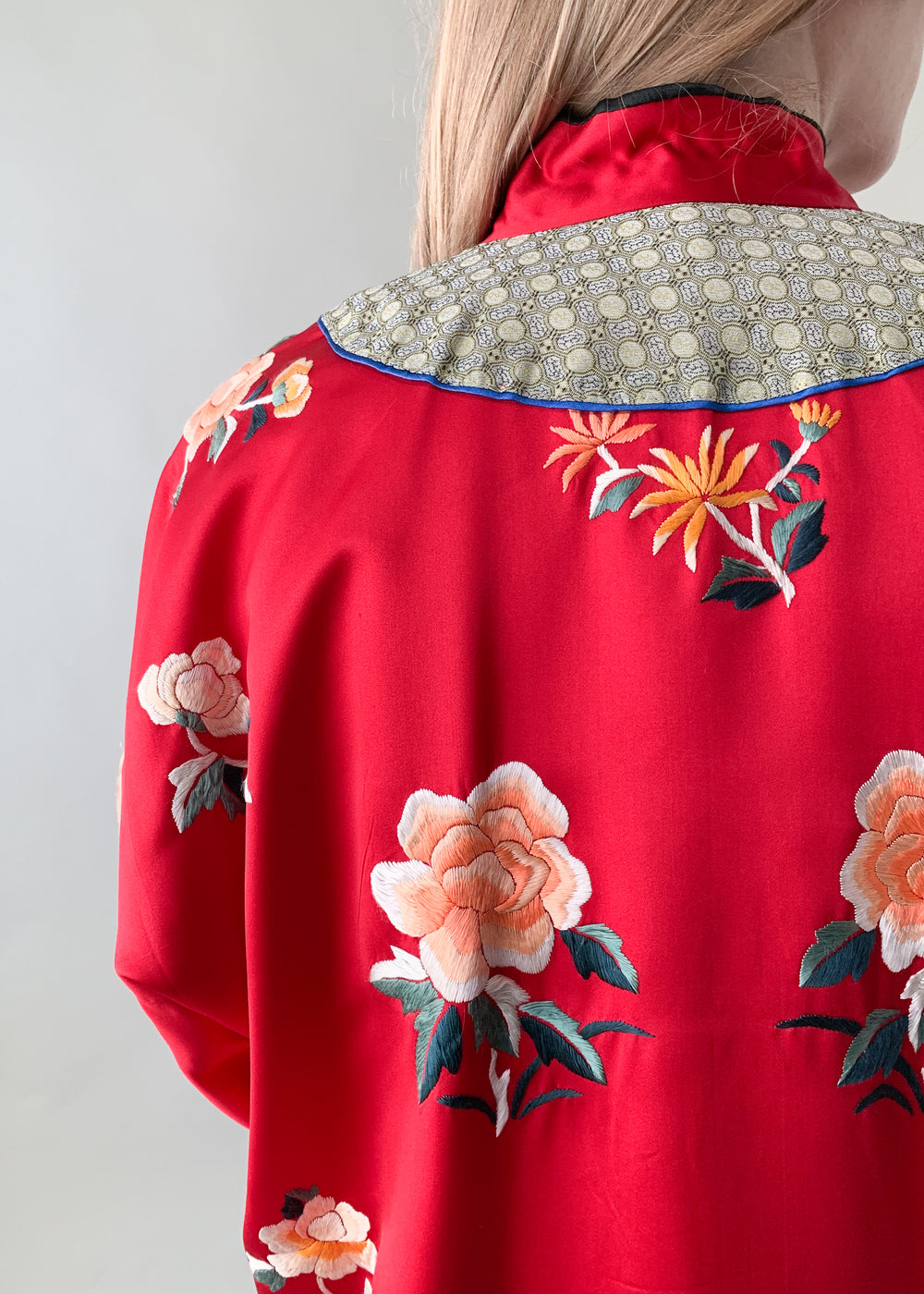 Vintage 1950s Asian Embroidered Silk Jacket - Raleigh Vintage