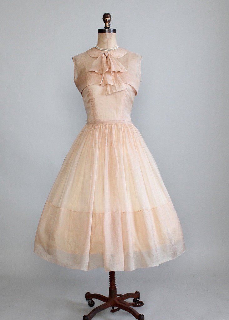 Vintage 1950s Sorbonne Silk Organza Dress - Raleigh Vintage Vintage 1950s Sorbonne Silk Organza Dress - Raleigh Vintage