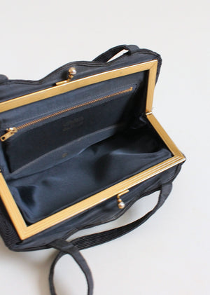Vintage 1950s Navy Corde Cordicraft purse