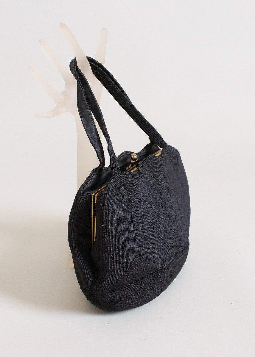 Vintage 1950s Navy Corde Cordicraft purse