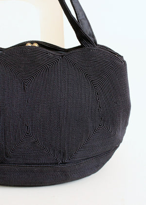 Vintage 1950s Navy Corde Cordicraft purse