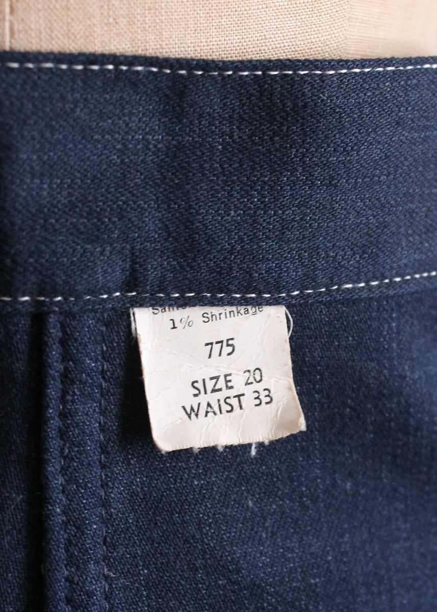 Vintage 1950s Plaid Flannel Lined High Waist Jeans Deadstock