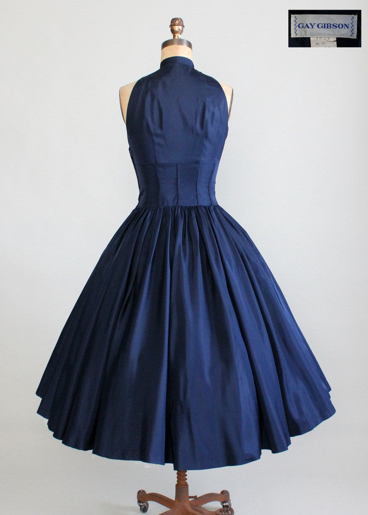 Vintage Late 1940s Taffeta Halter Party Dress and Bolero Jacket - Raleigh Vintage Vintage Late 1940s Taffeta Halter Party Dress and Bolero Jacket - Raleigh Vintage