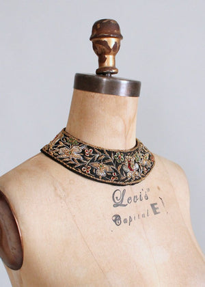 Vintage 1950s Indian Metalic Embroidered Collar