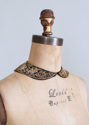 Vintage 1950s Indian Metalic Embroidered Collar