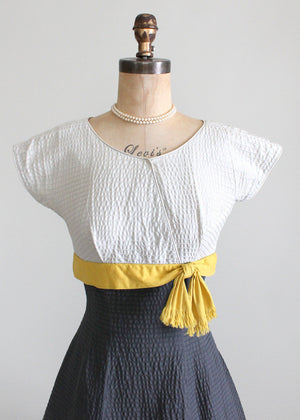 Vintage 1950s Parnes Feinstein Color Blocked Dress
