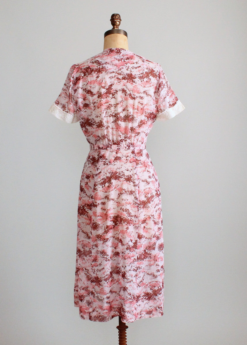 Darling 1950's Rayon Day Dress By R&K Originals / Medium – Xtabay Vintage