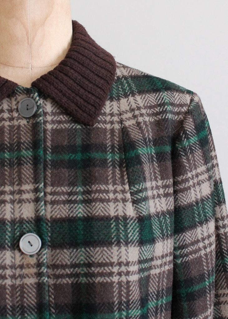 Vintage 1950s Pendleton Plaid Wool Hiking Jacket