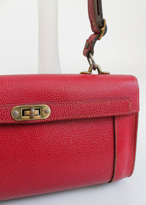 Vintage 1950s Maroon Red Leather Purse