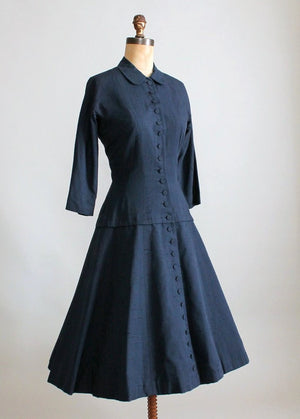 Vintage 1950s Suzy Perette New Look Silk Coat Dress