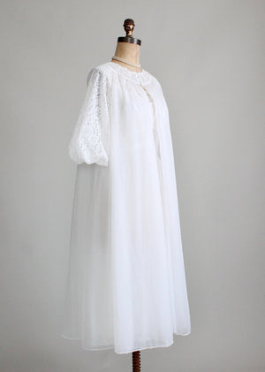 Vintage 1950s Wedding robe and gown set