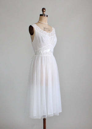1950s vintage white gown lingerie