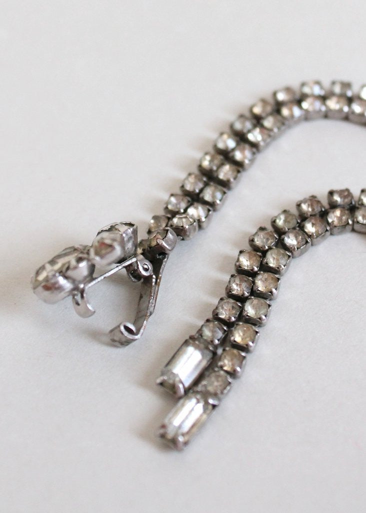 Vintage 1950s Rhinestone Adjustable Lariat Necklace