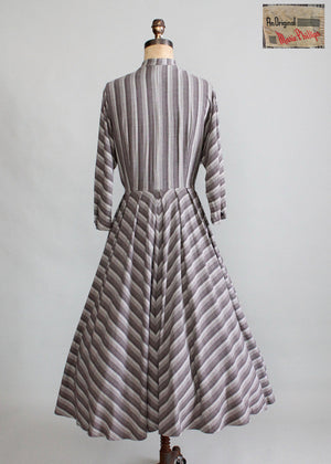 Vintage Late 1940s Marie Phillips Winter Dress