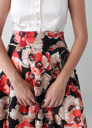 Vintage 1950s Floral Skirt