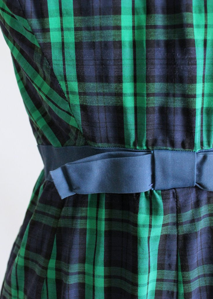 Vintage 1950s Tartan Plaid Playsuit