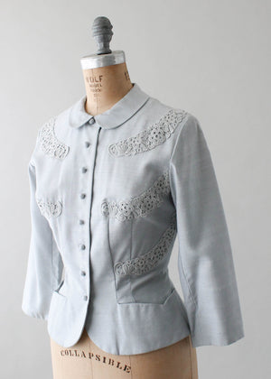 Vintage 1960s Grey Wiggle Dress and Jacket Suit