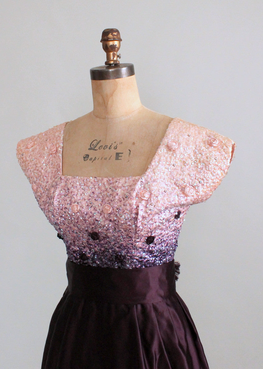 strapless open back dress Vintage 2000s Y2K Rocco Barocco Bright Purple Formal Knee Length Sleev –  Thee Cultivator main image 0