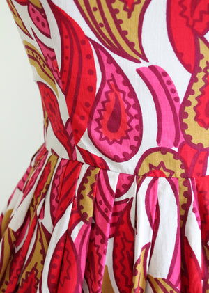 1960s paisley print dress
