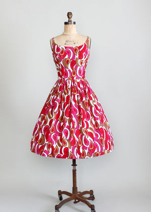 1960s full skirt sundress dress
