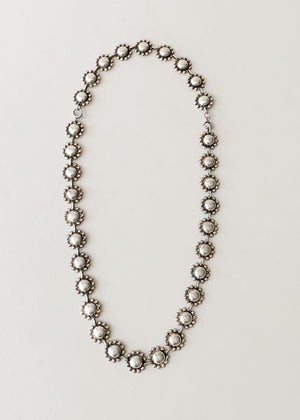 Vintage 1940s Sterling Silver Necklace and Bracelet Set