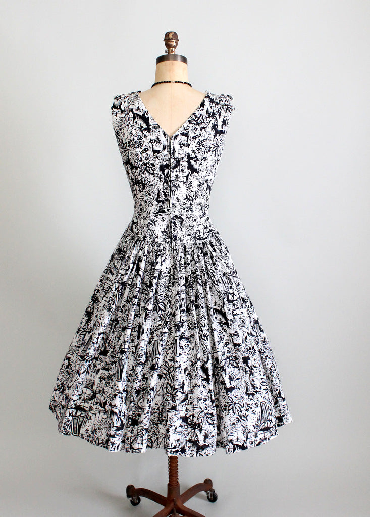 1950s cotton day dress