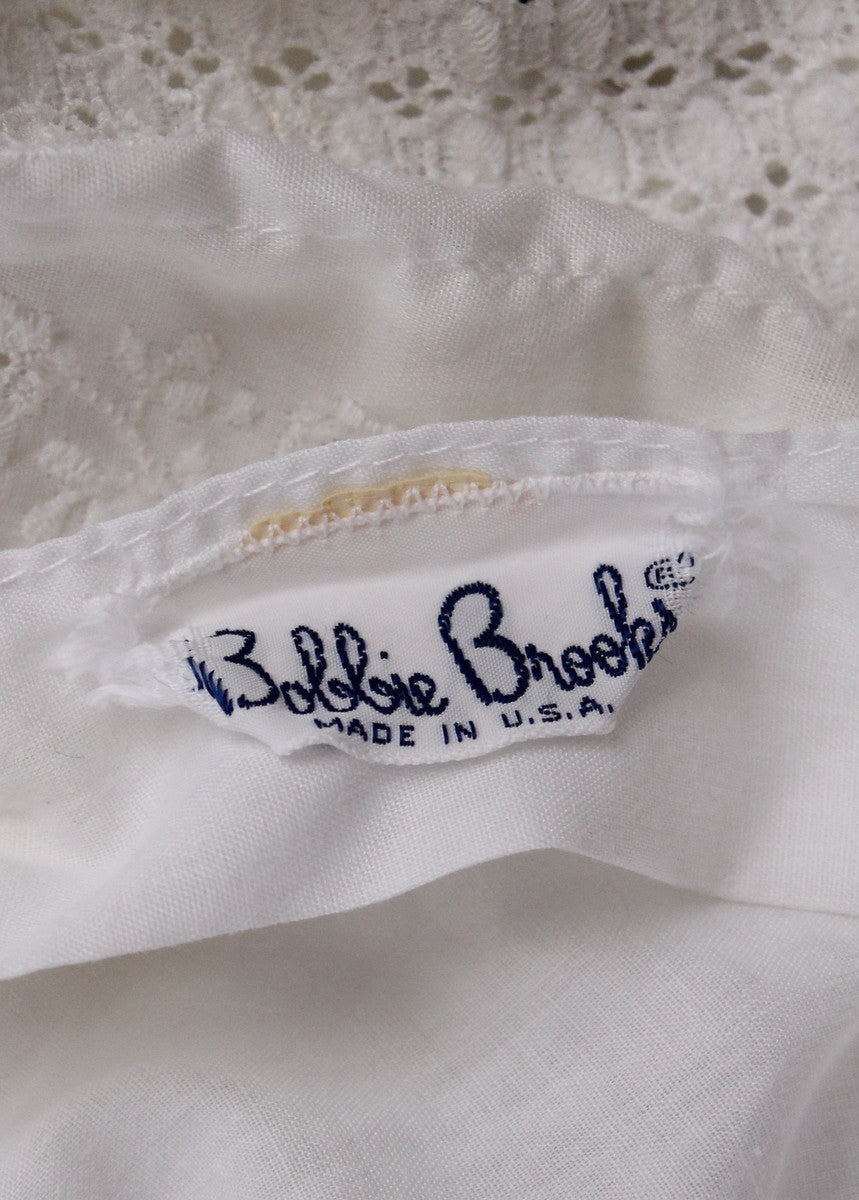 Vintage 1960s Bobbie Brooks White Ruffle Shirt