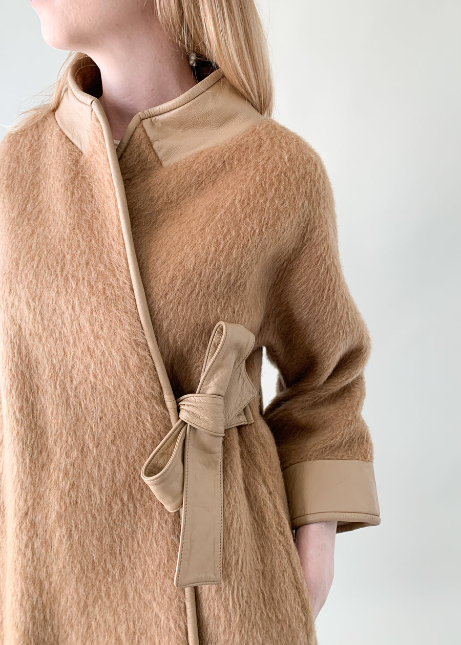 Vintage 1960s Bonnie Cashin Wool and Leather Coat
