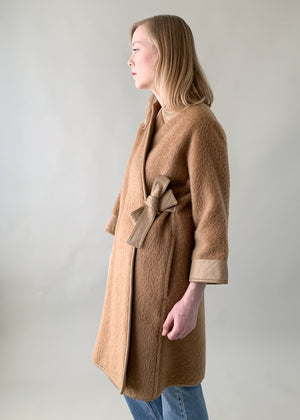 Vintage 1960s Bonnie Cashin Wool and Leather Coat