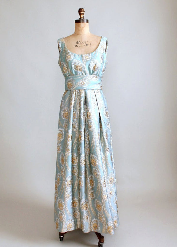 Vintage 1960s Ceil Chapman Lamé Evening Gown - Raleigh Vintage