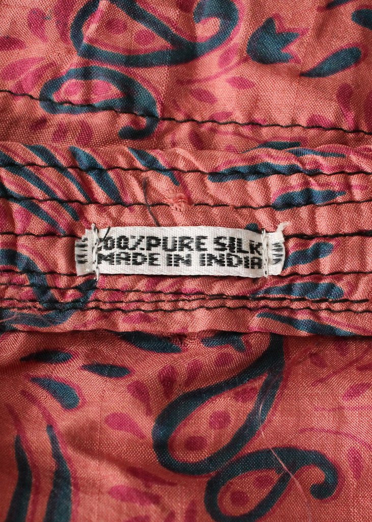 Vintage 1960s India Silk Caftan
