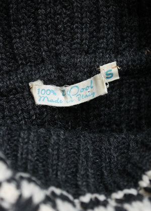 Vintage 1960s Italian Wool Graphic MOD Sweater
