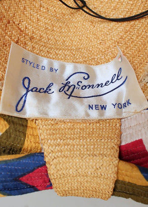 Vintage 1960s Jack McConnell MOD Beach Hat