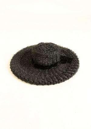 Vintage 1960s Jeanette Colombier Wide Brim Summer Hat