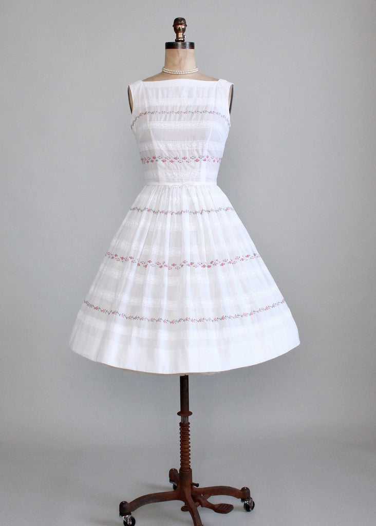 Vintage 1960s L'Aiglon Petite Roses Cotton Dress - Raleigh Vintage