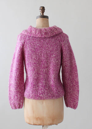 Vintage 1960s MOD Italian Magenta Sweater