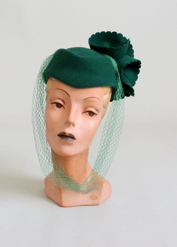 Vintage 1960s Mr. John Green Art Deco Revival Hat