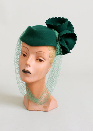Vintage 1960s Mr. John Green Art Deco Revival Hat