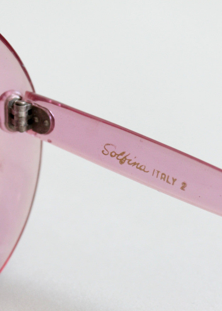 Vintage 1960s Pink Solfina Italian Sunglasses