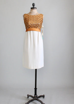 Vintage 1960s NOS Sequined Wiggle Dress