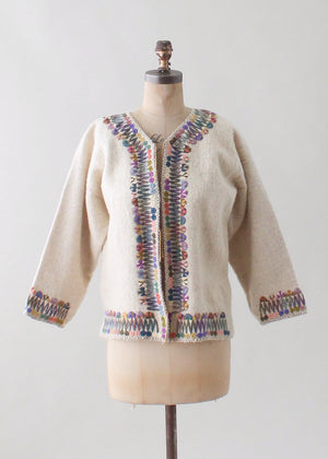 Vintage Mexican Embroidered Wool Jacket