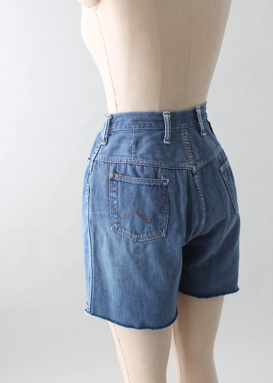 Vintage 1960s Wrangler Cut Off Jean Shorts