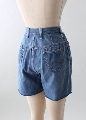 Vintage 1960s Wrangler Cut Off Jean Shorts